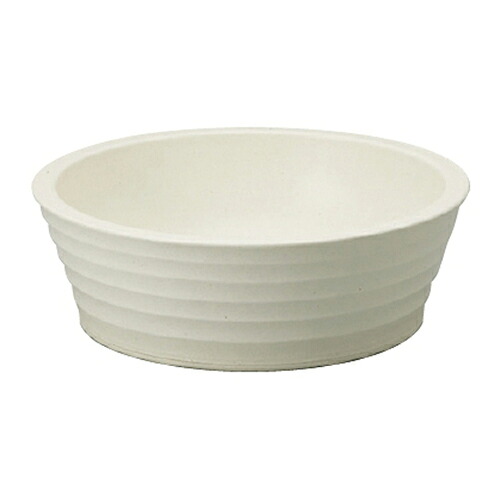 【送料無料】 立水栓用陶芸ポット　ラルゴ　シルクベージュ ※※ ユニソン 陶器 モダン 水受け 水鉢 ※※
