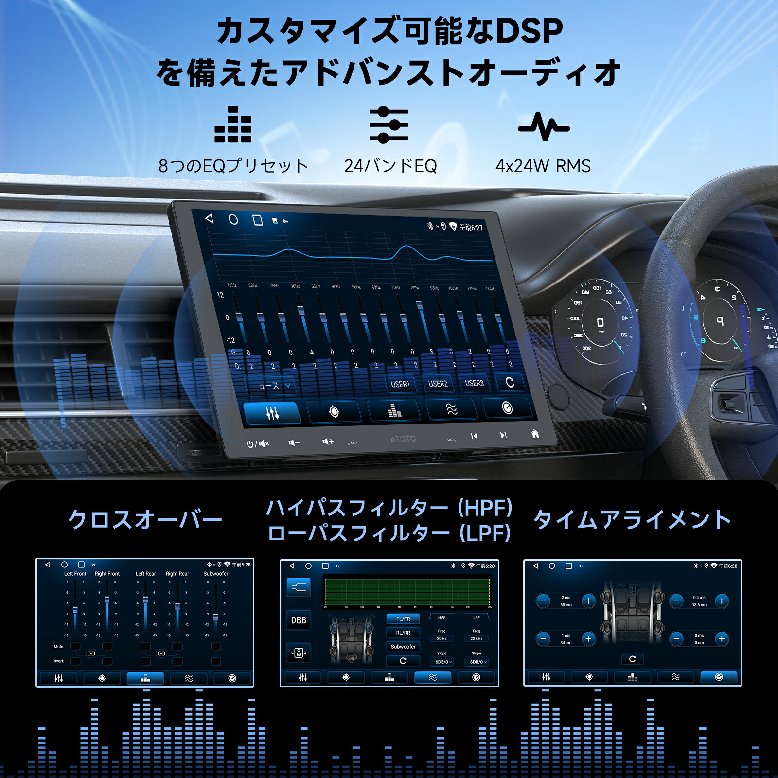 ATOTO公式A5LG110T-S01 Android カーナビ】10.1インチフローティング 