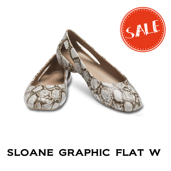 women's crocs sloane graphic flat