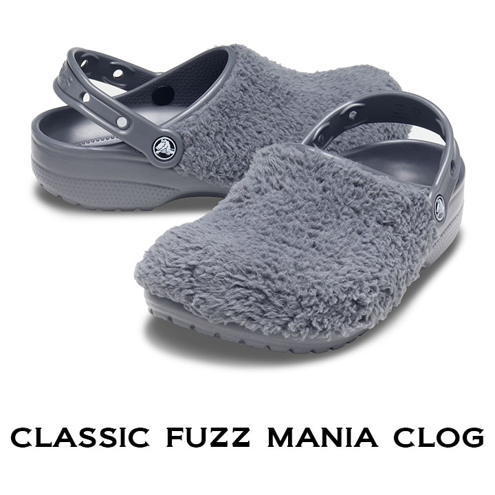 人気商品 クロックス crocsClassic Fuzz Mania Clog クラシック ファズ マニア クロッグ スレートグレー ##  kingclor.com.