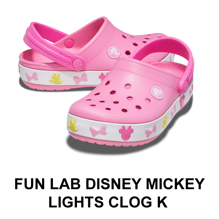 楽天市場 クロックス Crocs キッズ Fun Lab Disneymickey Lights Clog Kids ファン ラブ ディズニー ミッキー ライツ クロッグ キッズ ピンクレモネード Crocs正規販売代理店 Fam