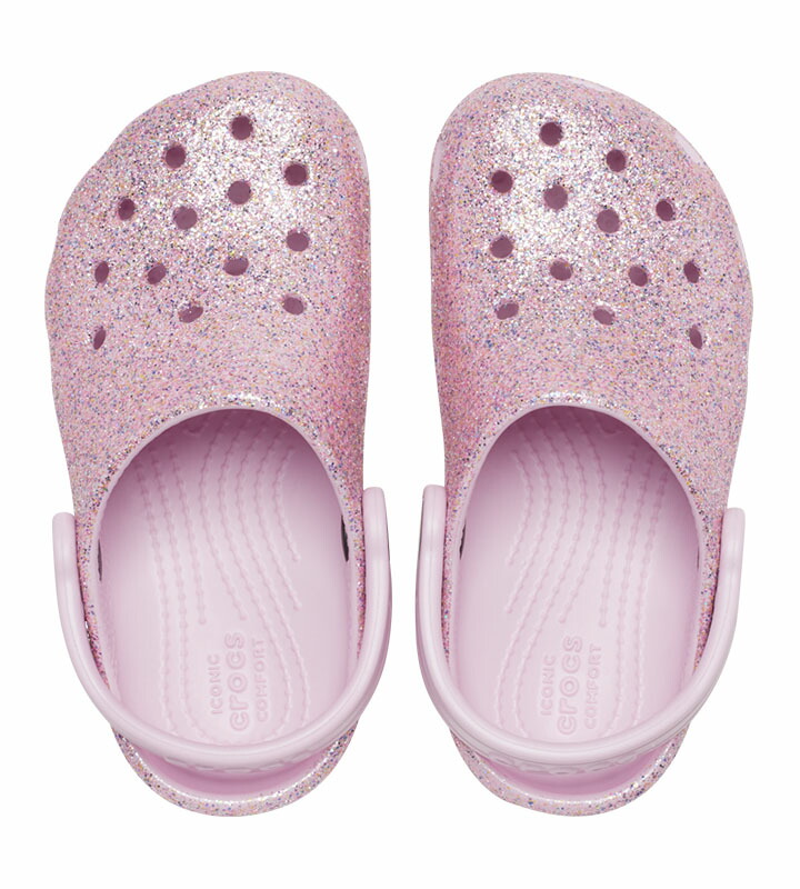 上品】 クロックス crocsClassic Glitter Clog T クラシック グリッター クロッグ ホワイト×レインボー qdtek.vn