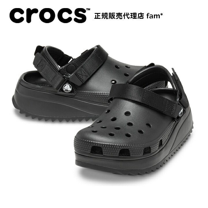 人気人気 クロックス Crocs メンズ レディース サンダル Classic Hiker Clog クラシック クロッグ ブラック ブラック 厚底 アウトドア 残りわずか Kanematsuusa Com