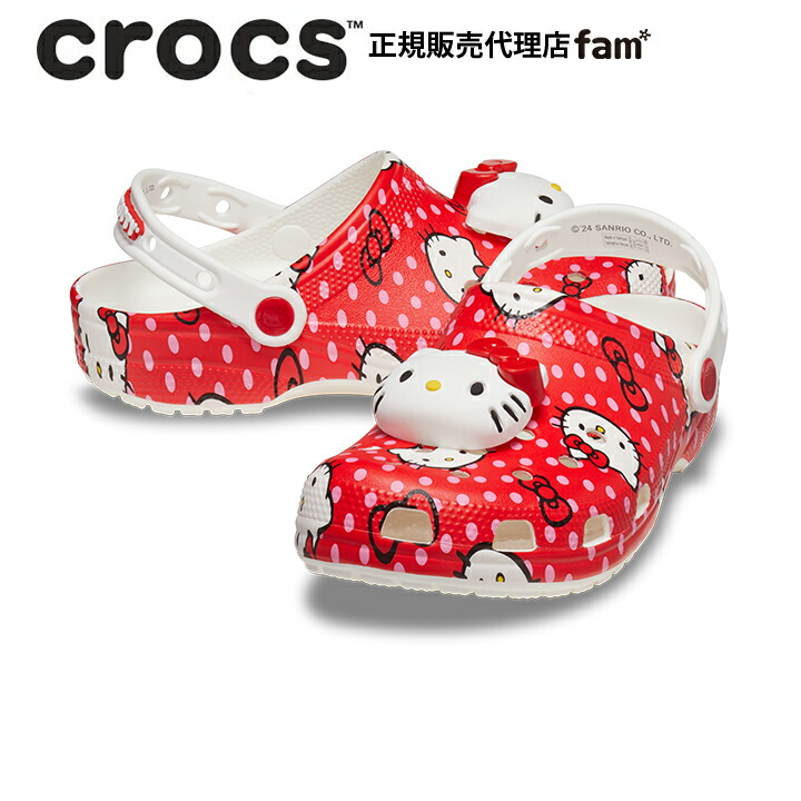 『50%OFF』クロックス crocs【メンズ レディース サンダル】Hello Kitty Red Classic Clog/ハローキティ レッド クラシック クロッグ/サンリオ｜##画像