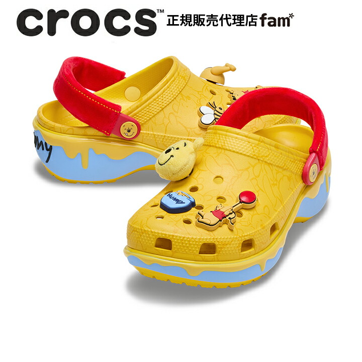 『30%OFF』クロックス crocs【レディース サンダル】Winnie The Pooh Classic Platform Clog W/ウィニー ザ プー クラシック プラットフォーム クロッグ『くまのプーさん』｜☆画像