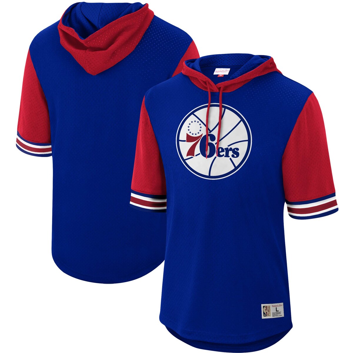 【公式グッズ】NBA 76ers Tシャツ Mitchell & Ness/ミッチェル＆ネス メンズ ロイヤル (Mens MNC Buzzer Beater Mesh SS Hood)｜Fanatics公式ストア 店