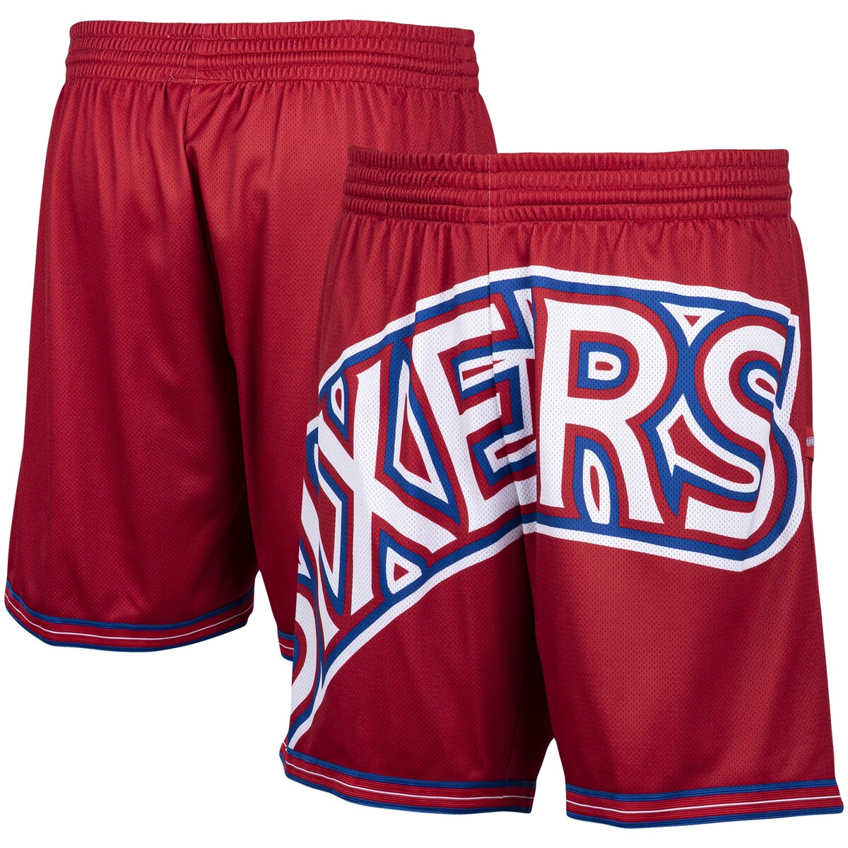 NBA 76ers カジュアル ショーツ Mitchell & Ness（ミッチェル＆ネス） メンズ レッド (Mens MNC HWC Big Face 2.0 Shorts)