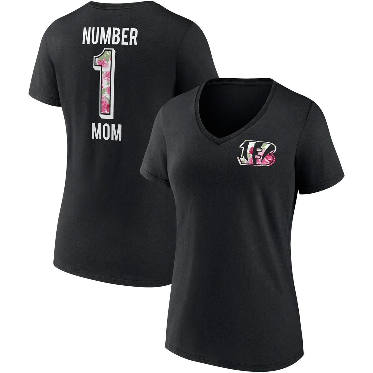 【公式グッズ】NFL ベンガルズ Vネック Tシャツ Fanatics/ファナティクス レディース ブラック (22 Women's Mother's Day V-Neck SST) 8,281円