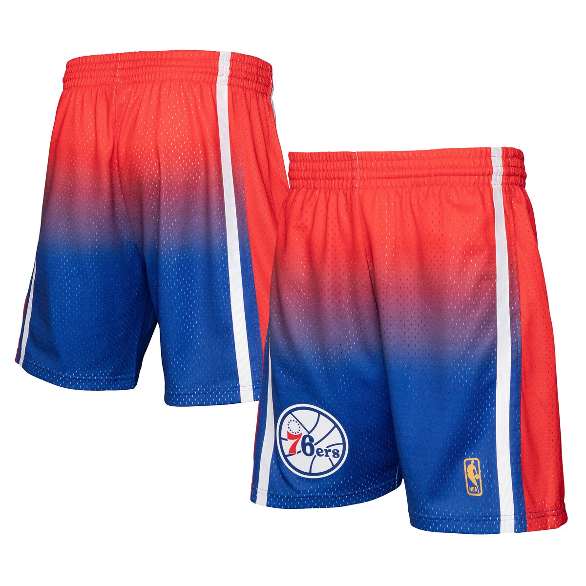 【公式グッズ】NBA 76ers カジュアル ショーツ Mitchell & Ness/ミッチェル＆ネス メンズ レッド (Mens MNC HWC Fadeaway Swingman Short)