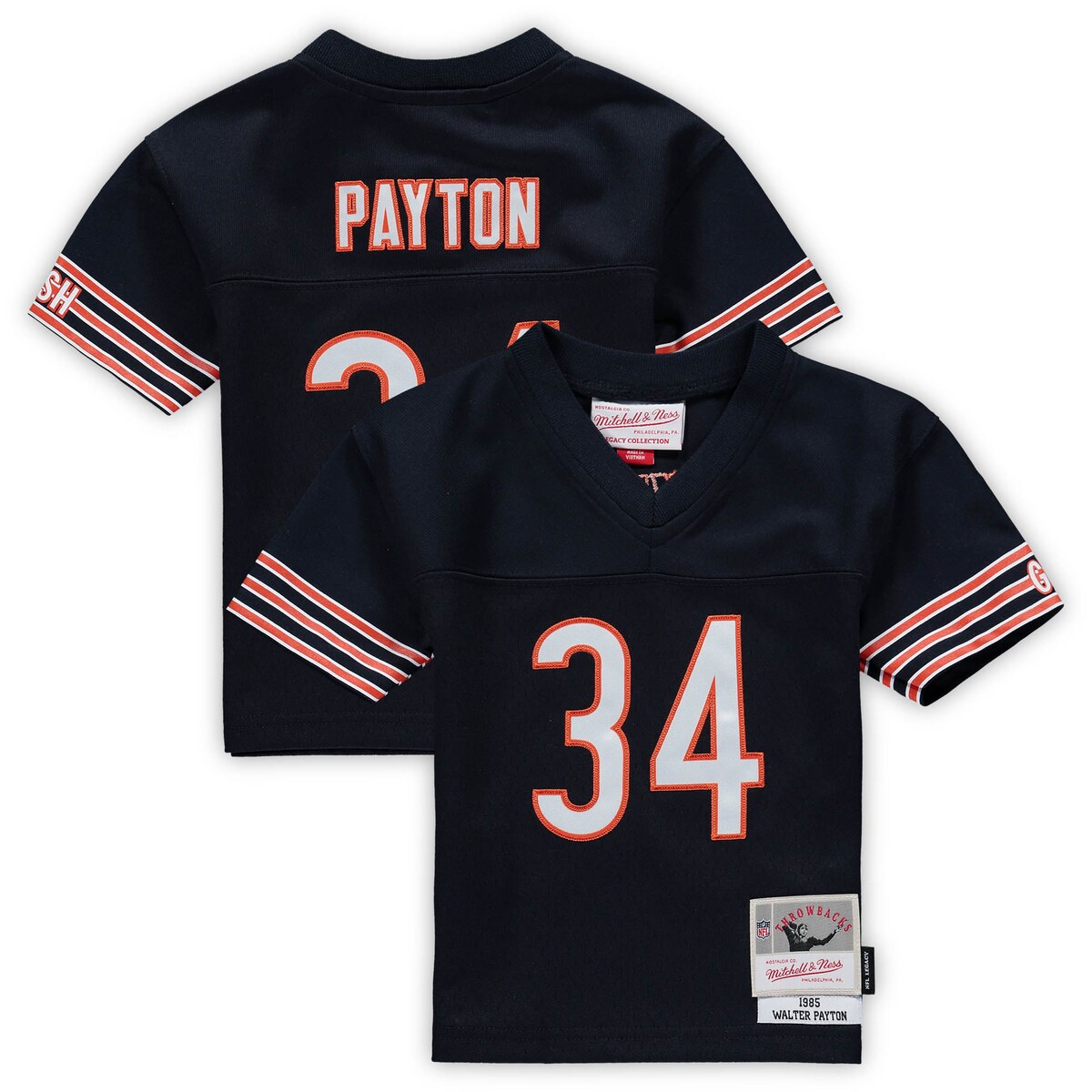 【公式グッズ】NFL ベアーズ ウォルター・ペイトン ユニフォーム Mitchell & Ness/ミッチェル＆ネス ベビー ネイビー (Youth MNC Retired Legacy Jersey Infant)