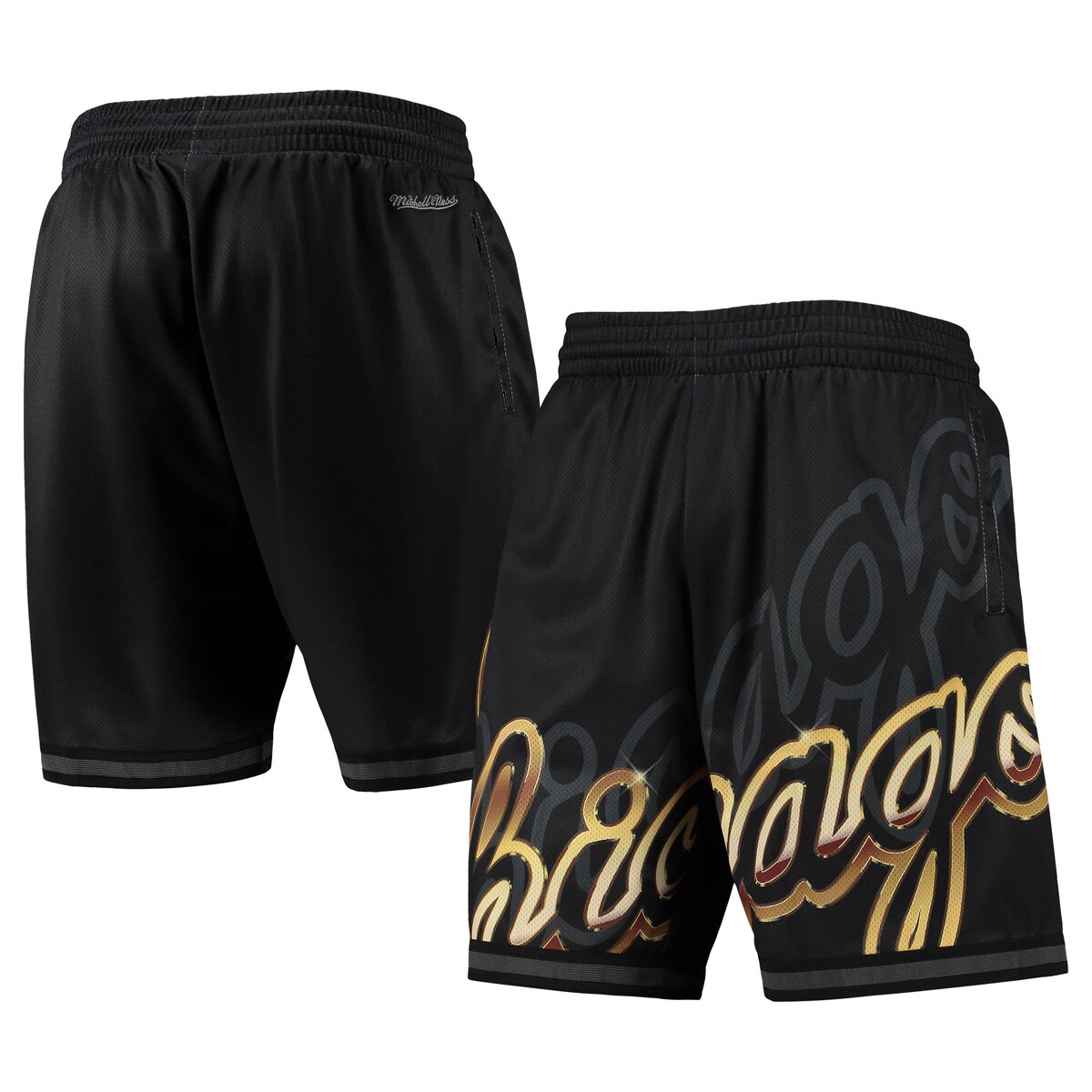 NBA ブルズ カジュアル ショーツ Mitchell & Ness(ミッチェル&ネス) メンズ ブラック (Mens MNC Big Face 4.0 Fashion Short)|Fanatics公式ストア 店
