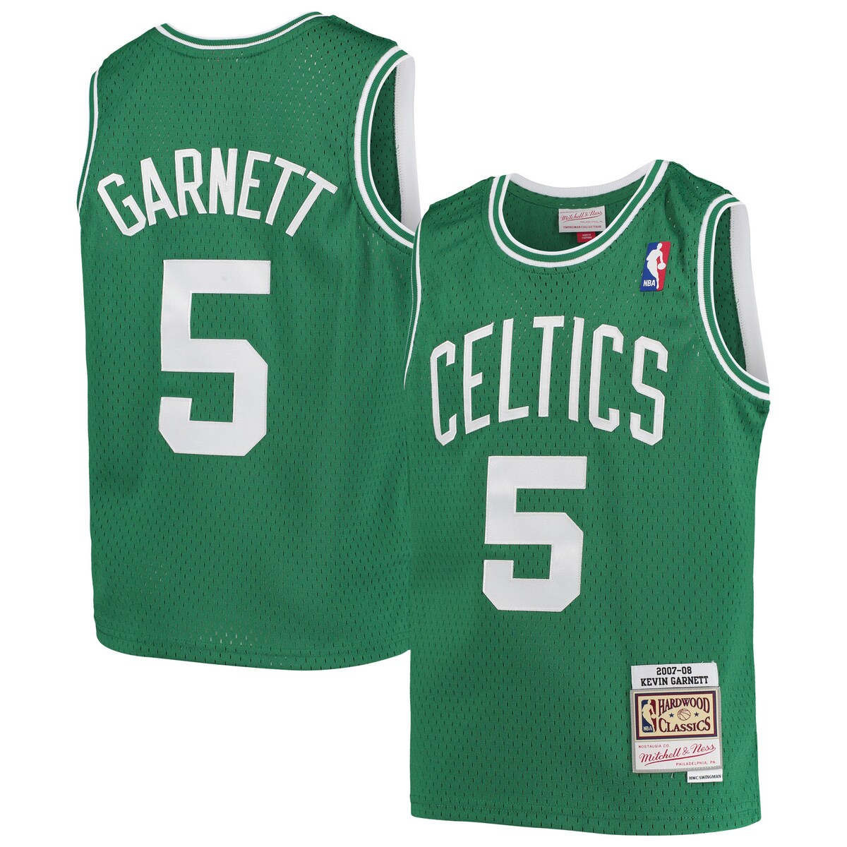 【公式グッズ】NBA セルティックス ケビン・ガーネット ユニフォーム Mitchell & Ness/ミッチェル＆ネス キッズサイズ グリーン (MNC HWC Youth Swingman Jerseys)