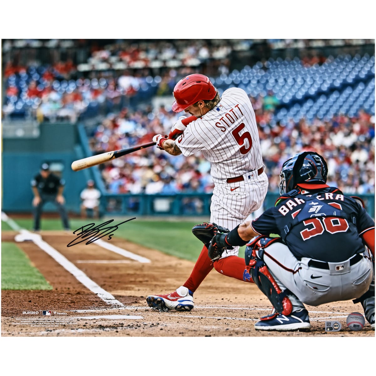 【MLB公式ホログラム付】MLB フィリーズ ブライソン・ストット 直筆サイン フォト （16x20） Fanatics Authentic/ファナティクスオーセンティック (AUT 16x20 PHOTO 44896)