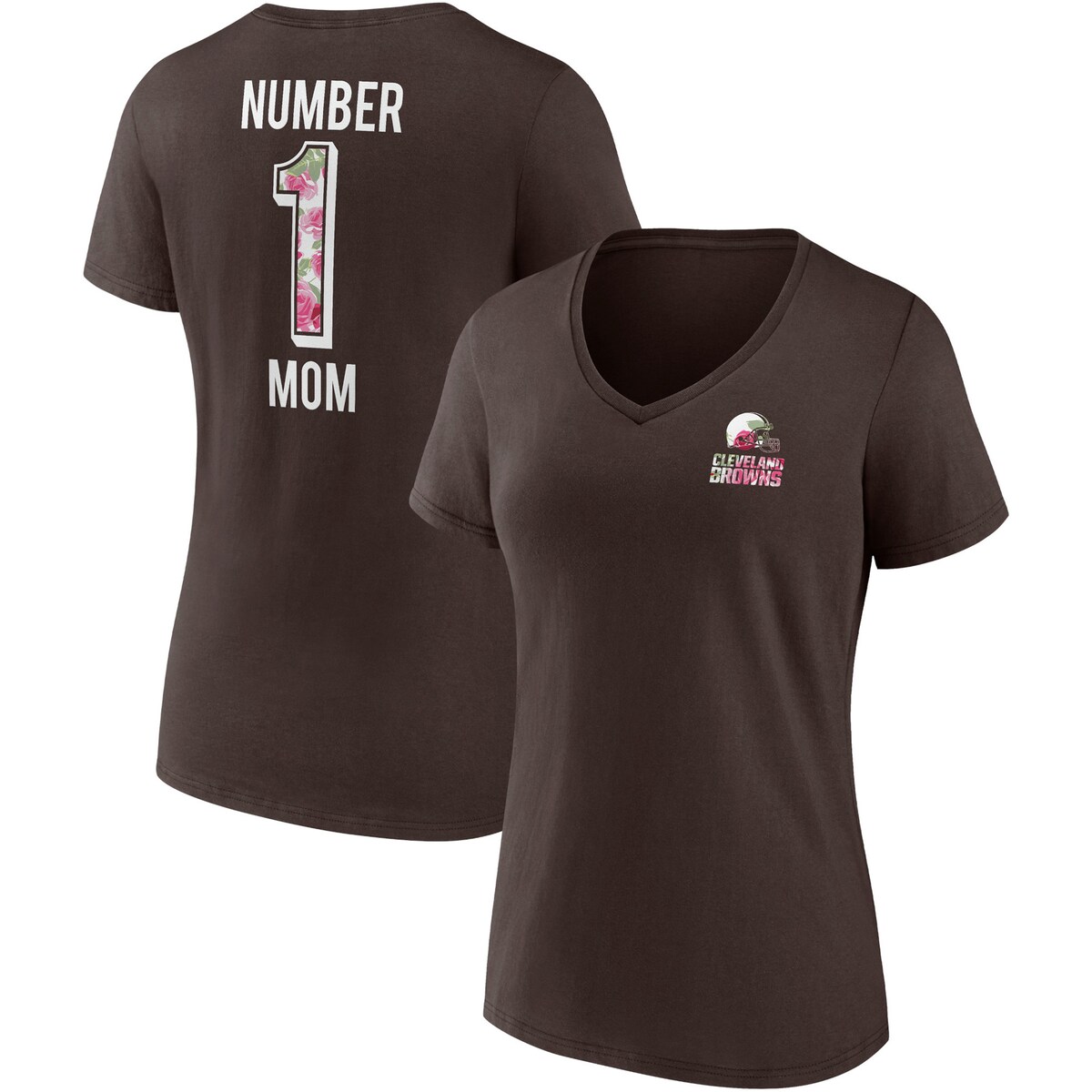 【公式グッズ】NFL ブラウンズ Tシャツ Fanatics/ファナティクス レディース ブラウン (22 Women's Mother's Day V-Neck SST)