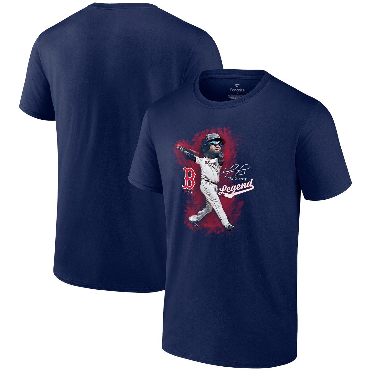 【公式グッズ】MLB レッドソックス デビッド・オルティス Tシャツ Fanatics/ファナティクス メンズ ネイビー (Men's Fanatics Branded Ortiz Graphic SS Tees)
