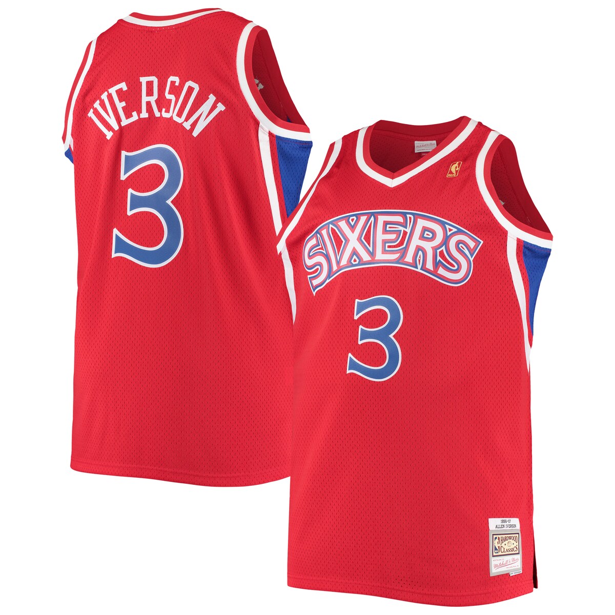 【公式グッズ】NBA 76ers アレン・アイバーソン ユニフォーム （大きいサイズ） Mitchell & Ness/ミッチェル＆ネス メンズ レッド (Profile MNC Men's Big and Tall HWC Swingman Jerseys)