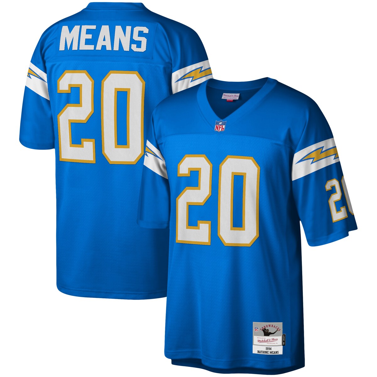 【公式グッズ】NFL チャージャーズ ナトローン・ミーンズ レプリカ ユニフォーム Mitchell & Ness/ミッチェル＆ネス メンズ パウダーブルー (Men's MNC Legacy Replica Jersey)｜Fanatics公式ストア 店