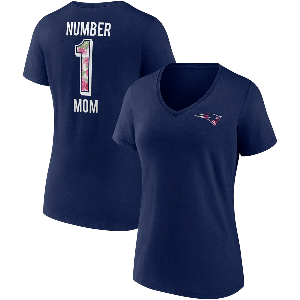 【公式グッズ】NFL ペイトリオッツ Tシャツ Fanatics/ファナティクス レディース ネイビー (22 Women's Mother's Day V-Neck SST)