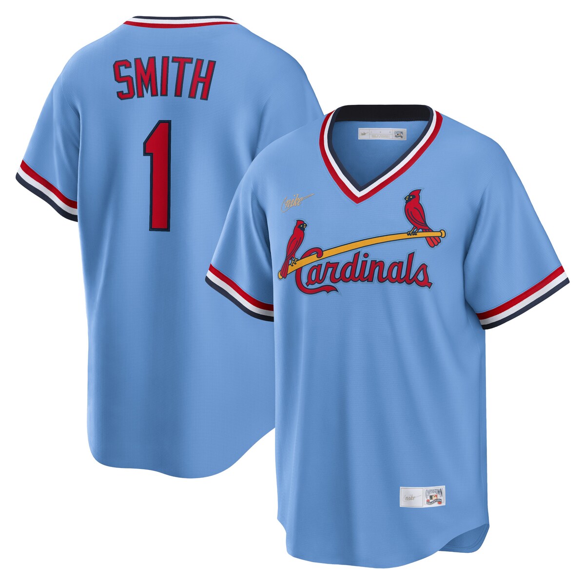 【公式グッズ】MLB カージナルス オジー・スミス ユニフォーム Nike/ナイキ メンズ ライトブルー (MLB Nike Men's Official Cooperstown Player Jersey)
