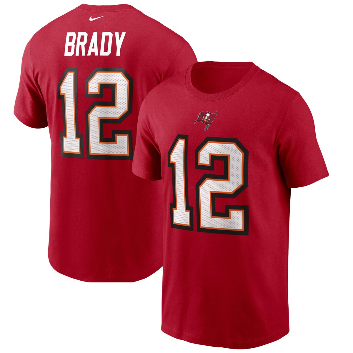 【公式グッズ】NFL バッカニアーズ トム・ブレイディ Tシャツ Nike/ナイキ メンズ レッド (22 Men's Nike Player N&N SST)