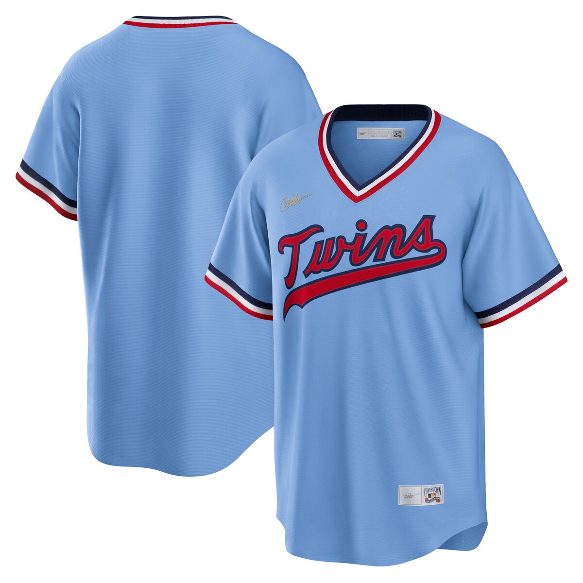 【公式グッズ】MLB ツインズ ユニフォーム Nike/ナイキ メンズ ライトブルー (MLB Nike Men's Official Cooperstown Team Jersey)