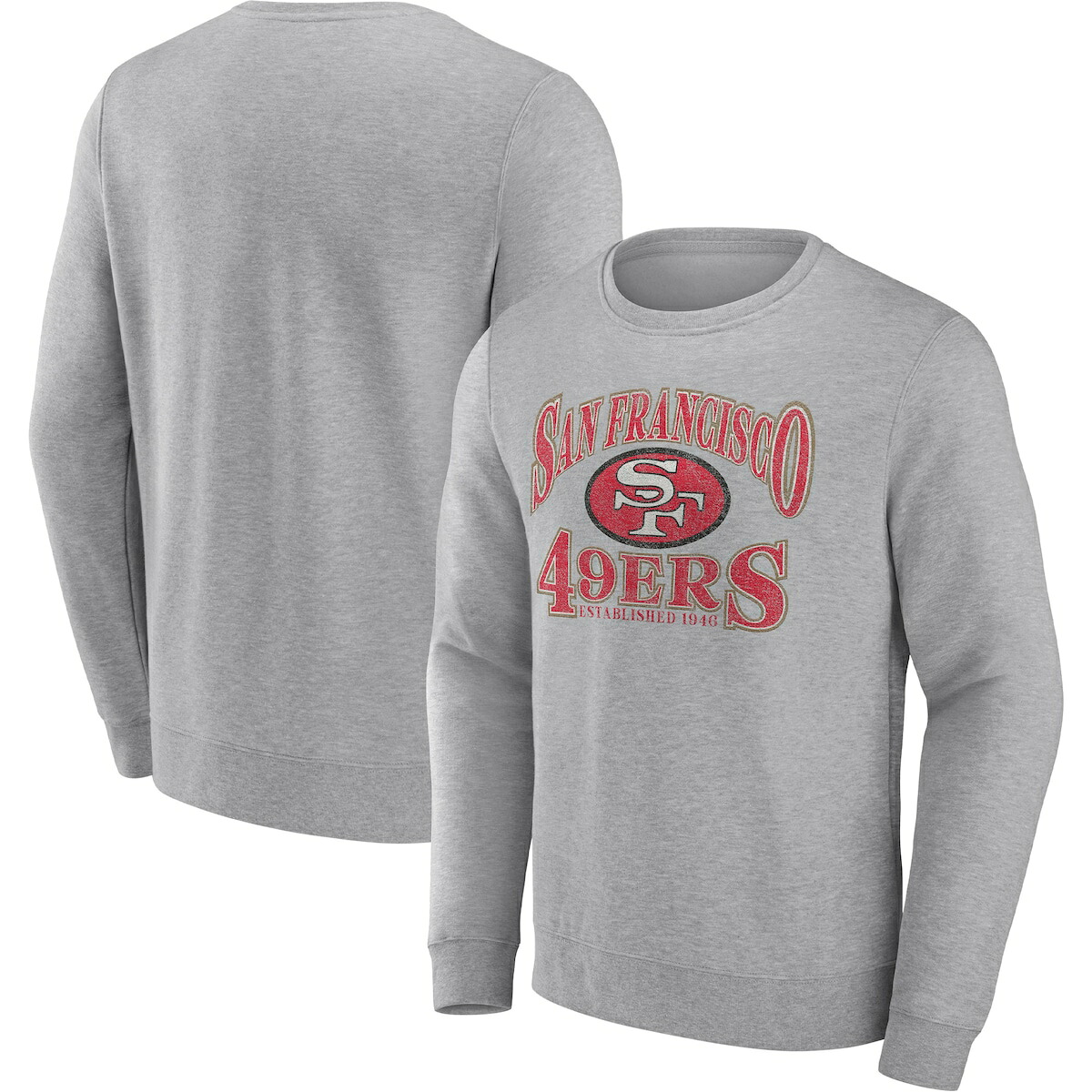 【公式グッズ】NFL 49ers トレーナー Fanatics/ファナティクス メンズ ヘザーグレイ (NFL 22 Men's Fanatics Branded Playability Crew Neck Pullover)｜Fanatics公式ストア 店 12,009円