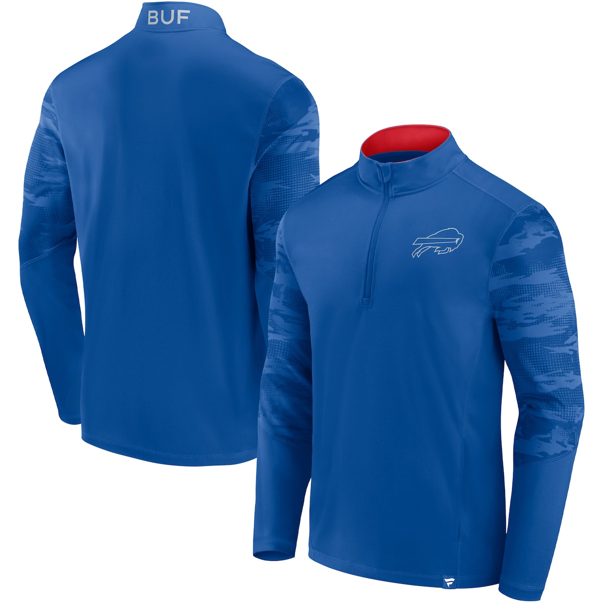 【公式グッズ】NFL ビルズ プルオーバー Fanatics/ファナティクス メンズ ロイヤル (NFL 22 Men's Fanatics Branded Ringer Mock Neck Quarter Zip)