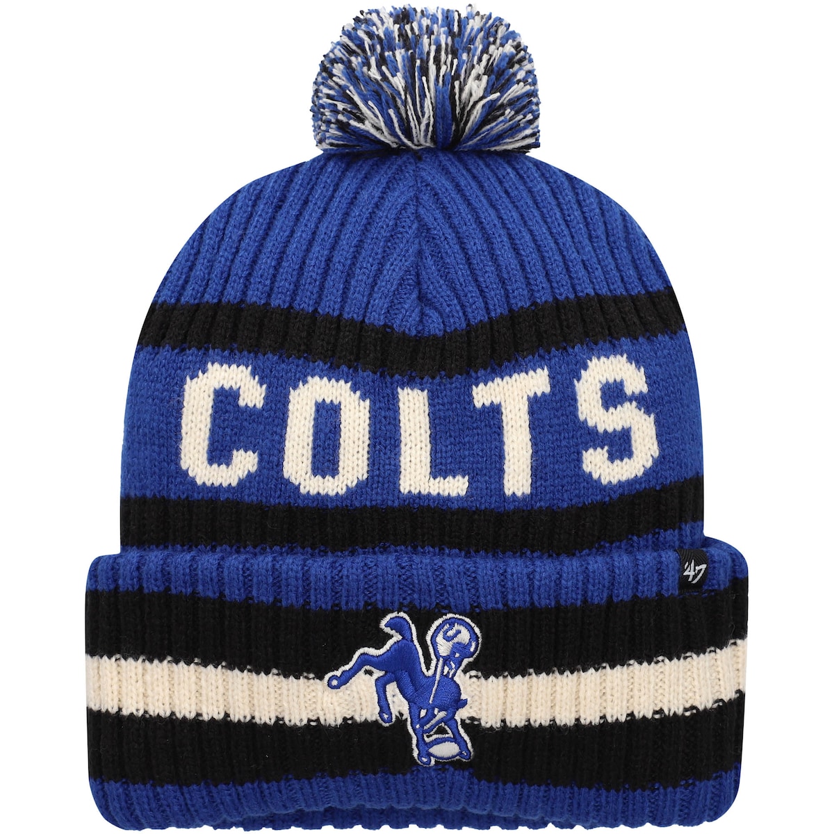 【公式グッズ】NFL コルツ ニット帽 '47 /フォーティーセブン メンズ ロイヤル (NFL Bering Cuff Pom Knit)