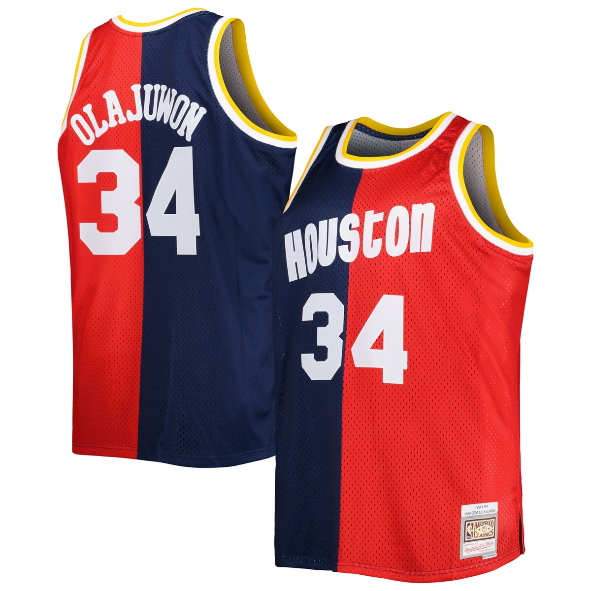 【公式グッズ】NBA ロケッツ ハキーム・オラジュワン ユニフォーム （大きいサイズ） Mitchell & Ness/ミッチェル＆ネス メンズ ネイビー (Profile MNC Mens Big and Tall Split Swingman Jersey)｜Fanatics公式ストア 店