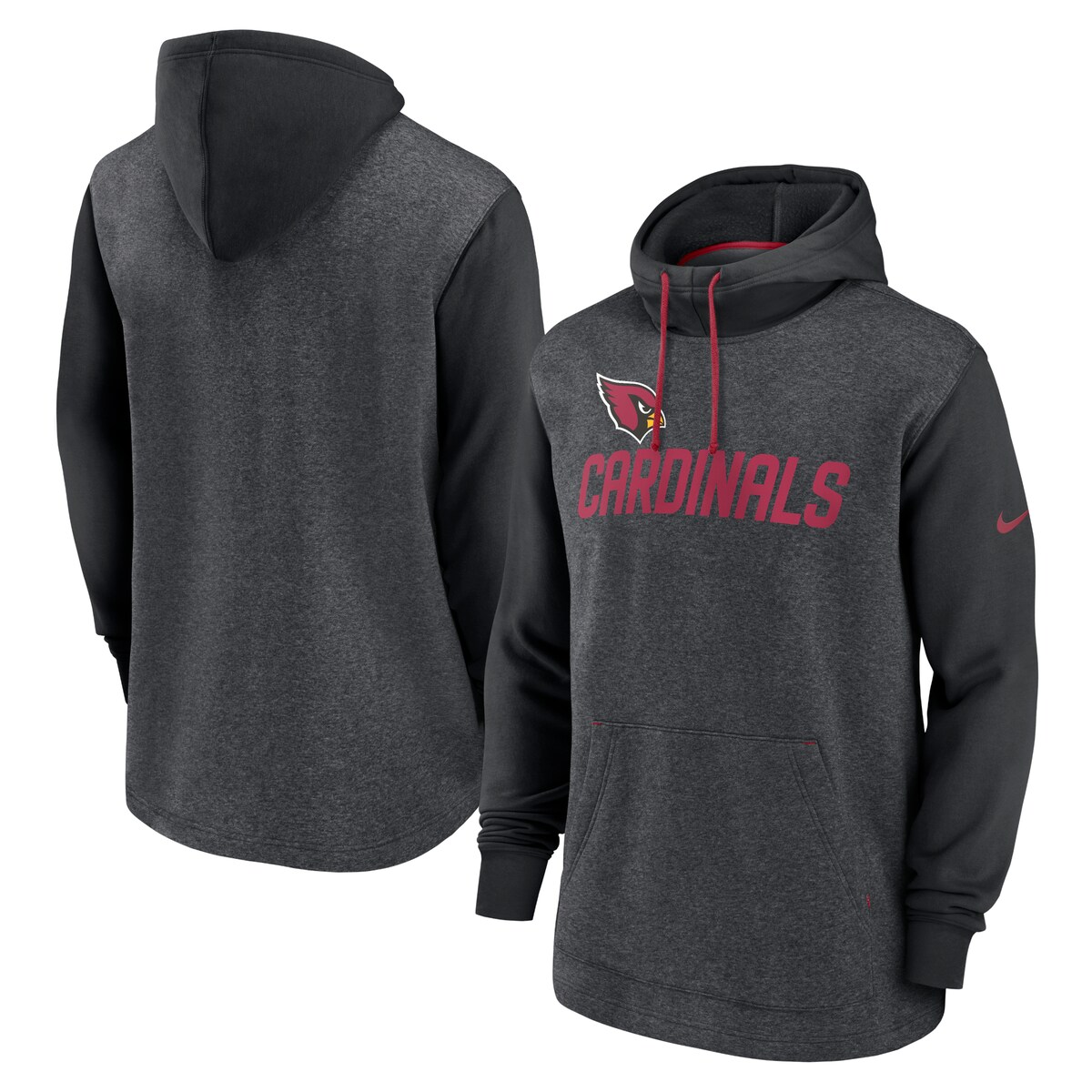 【公式グッズ】NFL カーディナルス プルオーバー パーカー Nike/ナイキ メンズ ヘザーチャコール (22 Men's Nike Team Name Surrey Legacy POH)