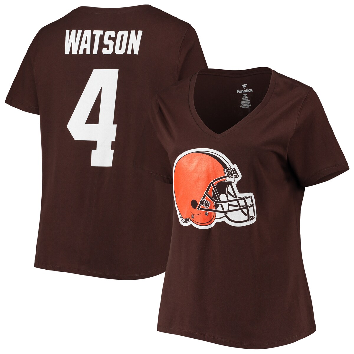 【公式グッズ】NFL ブラウンズ デショーン・ワトソン Tシャツ Fanatics/ファナティクス レディース ブラウン (Women's Plus Size N&N SST - EXPIRED)｜Fanatics公式ストア 店 7,960円