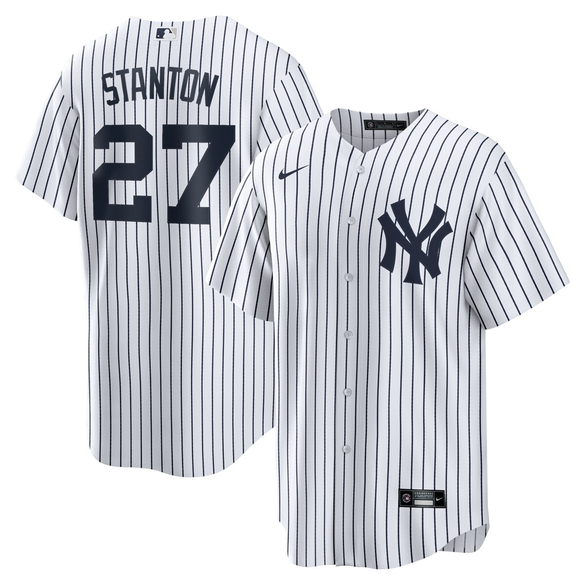 【公式グッズ】MLB ヤンキース ジャンカルロ・スタントン レプリカ ユニフォーム Nike/ナイキ メンズ ホワイト (Men's MLB Nike Official Replica Player Jersey)