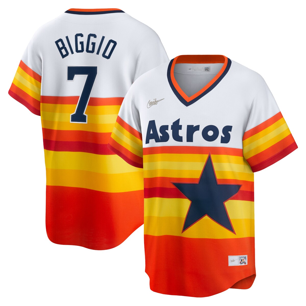 【公式グッズ】MLB アストロズ クレイグ・ビジオ ユニフォーム Nike/ナイキ メンズ ホワイト (MLB Nike Men's Official Cooperstown Player Jersey)