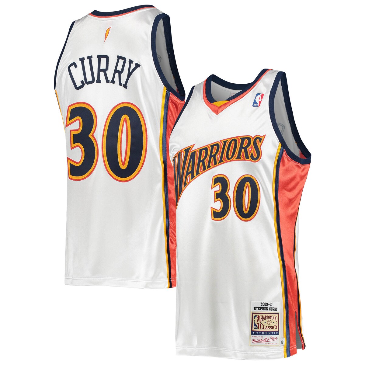 【公式グッズ】NBA ウォリアーズ スティーブン・カリー オーセンティック ユニフォーム Mitchell & Ness/ミッチェル＆ネス メンズ ホワイト (Mens MNC Authentic Jerseys)