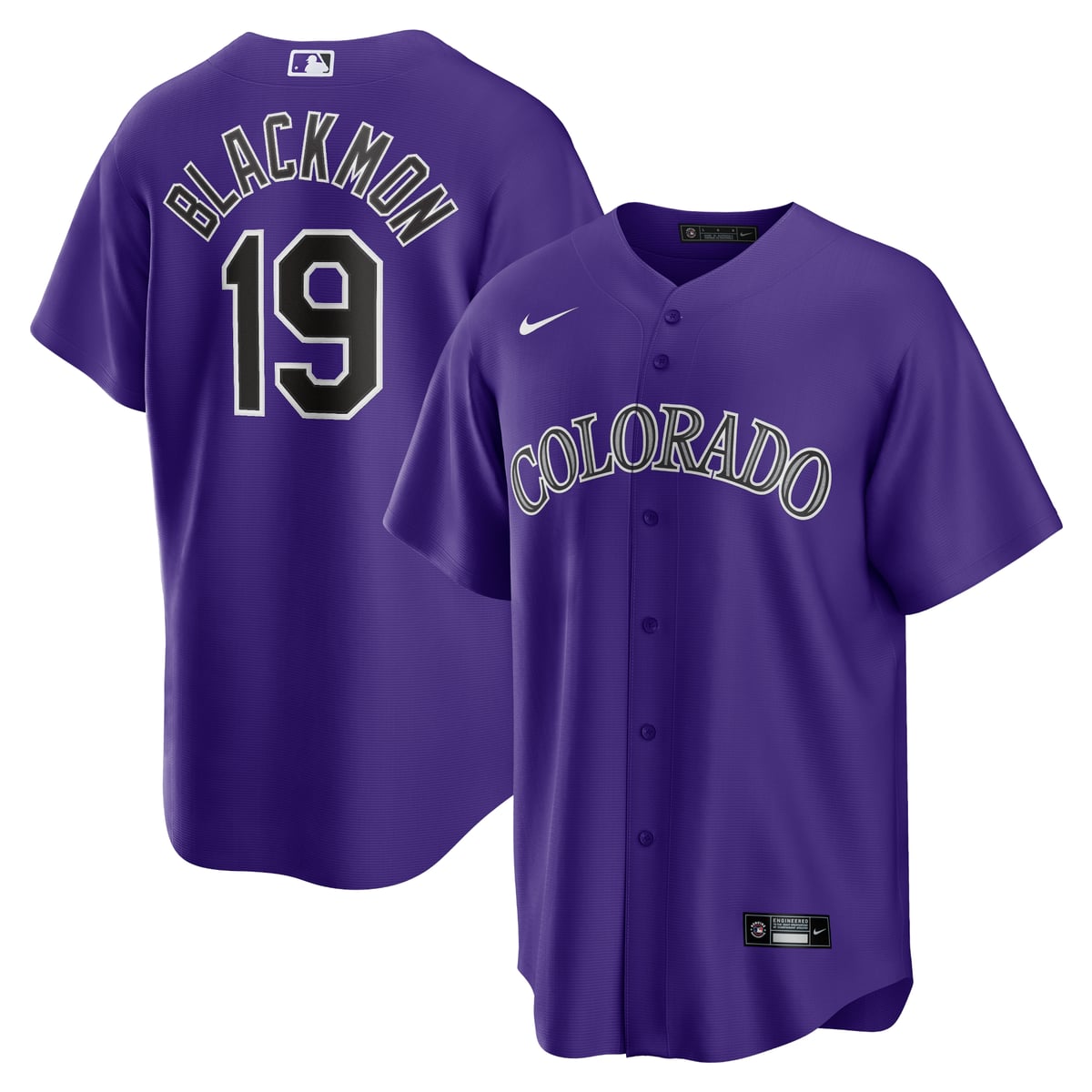 【公式グッズ】MLB ロッキーズ チャーリー・ブラックモン レプリカ ユニフォーム Nike/ナイキ メンズ パープル (Men's MLB Nike Official Replica Player Jersey)