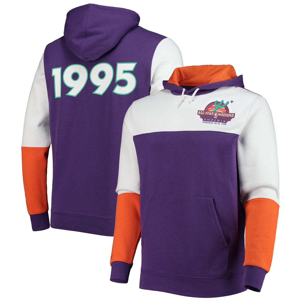 【公式グッズ】NBA オールスター プルオーバー パーカー Mitchell & Ness/ミッチェル＆ネス メンズ パープル (Mens MNC HWC All Star Fusion Fleece 2.0 Colorblock PO Hoodie)