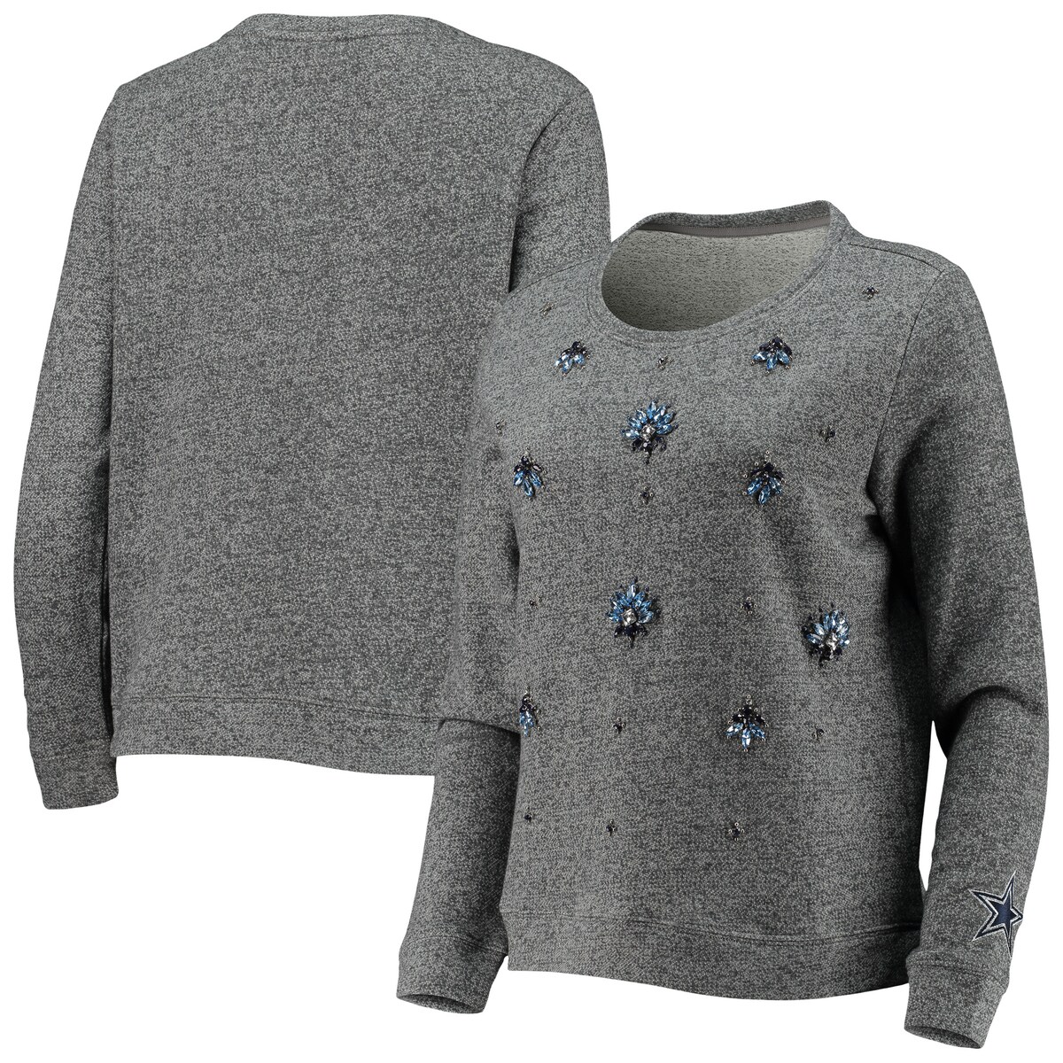 【公式グッズ】NFL カウボーイズ セーター ダラス・カウボーイズ マーチャンダイズ レディース グレイ (DCM TSFR Women's Amal Sweater)｜Fanatics公式ストア 店