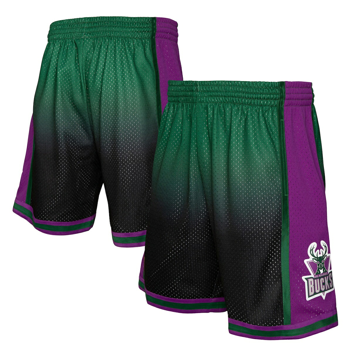 【公式グッズ】NBA バックス カジュアル ショーツ Mitchell & Ness/ミッチェル＆ネス メンズ グリーン (Mens MNC HWC Fadeaway Swingman Short)