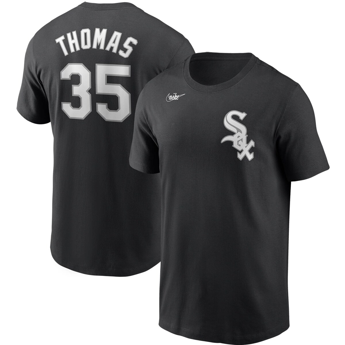 【公式グッズ】MLB ホワイトソックス フランク・トーマス ネーム&ナンバー Tシャツ Nike/ナイキ メンズ ブラック (Nike Men's MLB Cooperstown NNT)