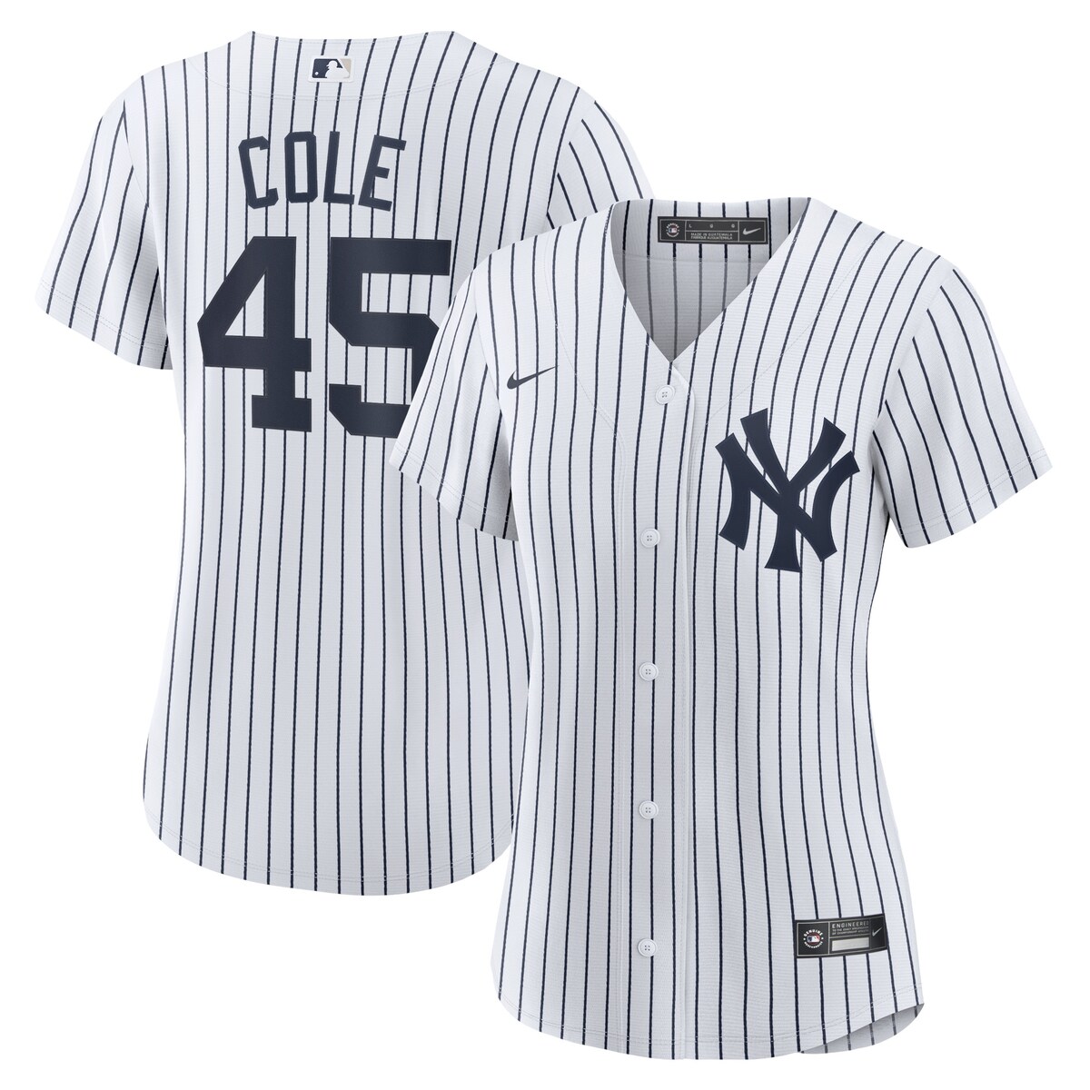 【公式グッズ】MLB ヤンキース ゲリット・コール レプリカ ユニフォーム Nike/ナイキ レディース ホワイト (Women's MLB Nike Official Replica Player Jersey)