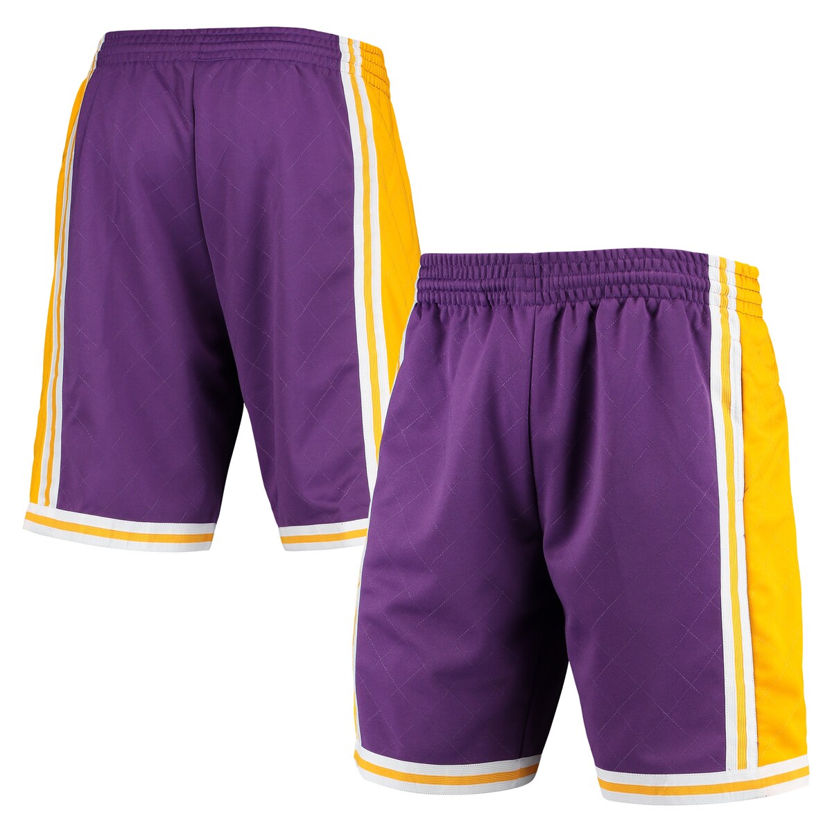 【公式グッズ】NBA レイカーズ カジュアル ショーツ Mitchell & Ness/ミッチェル＆ネス メンズ パープル (Mens MNC HWC 75th Anniversary Swingman Short)