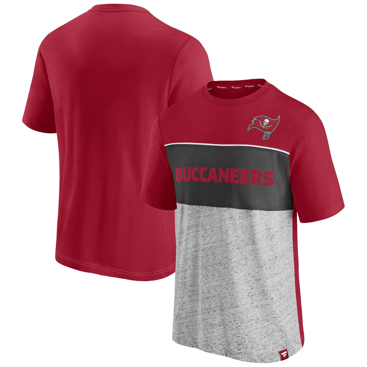 【公式グッズ】NFL バッカニアーズ Tシャツ Fanatics/ファナティクス メンズ レッド (21 Mens Biblend Colorblock SST)