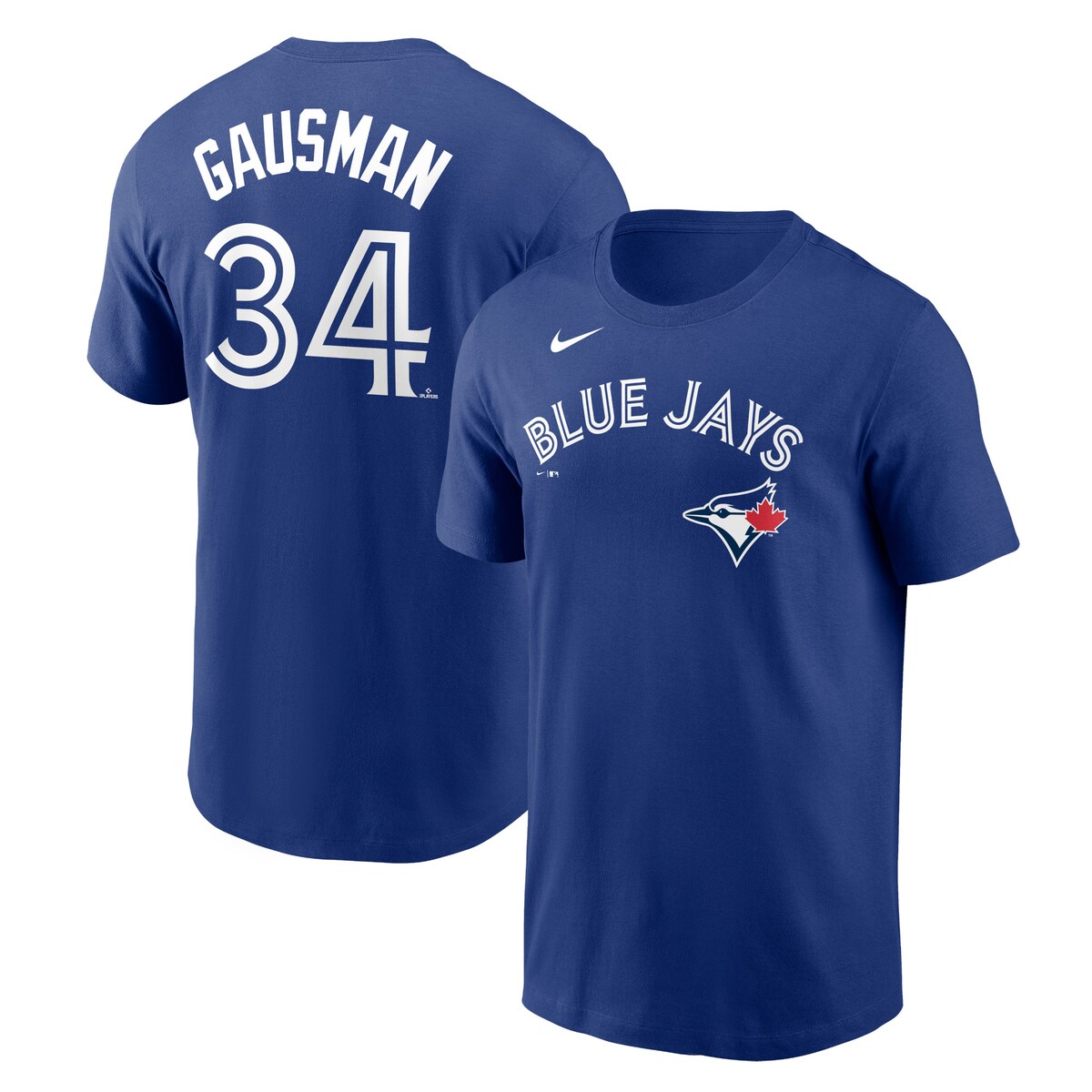 【公式グッズ】MLB ブルージェイズ ケビン・ガウスマン Tシャツ Nike/ナイキ メンズ ネイビー (Men's MLB Nike Name & Number T-Shirt)