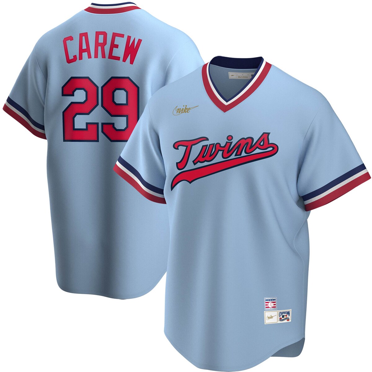 【公式グッズ】MLB ツインズ ロッド・キャロウ ユニフォーム Nike/ナイキ メンズ ライトブルー (MLB Nike Men's Official Cooperstown Player Jersey)