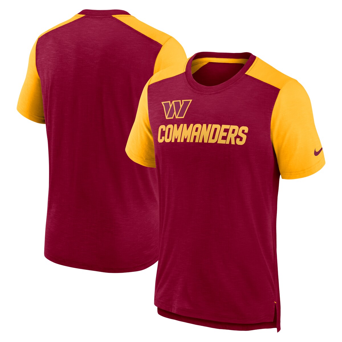 【公式グッズ】NFL コマンダーズ Tシャツ Nike/ナイキ メンズ ヘザーレッド (22 Men's Nike Colorblock Team Name SST)