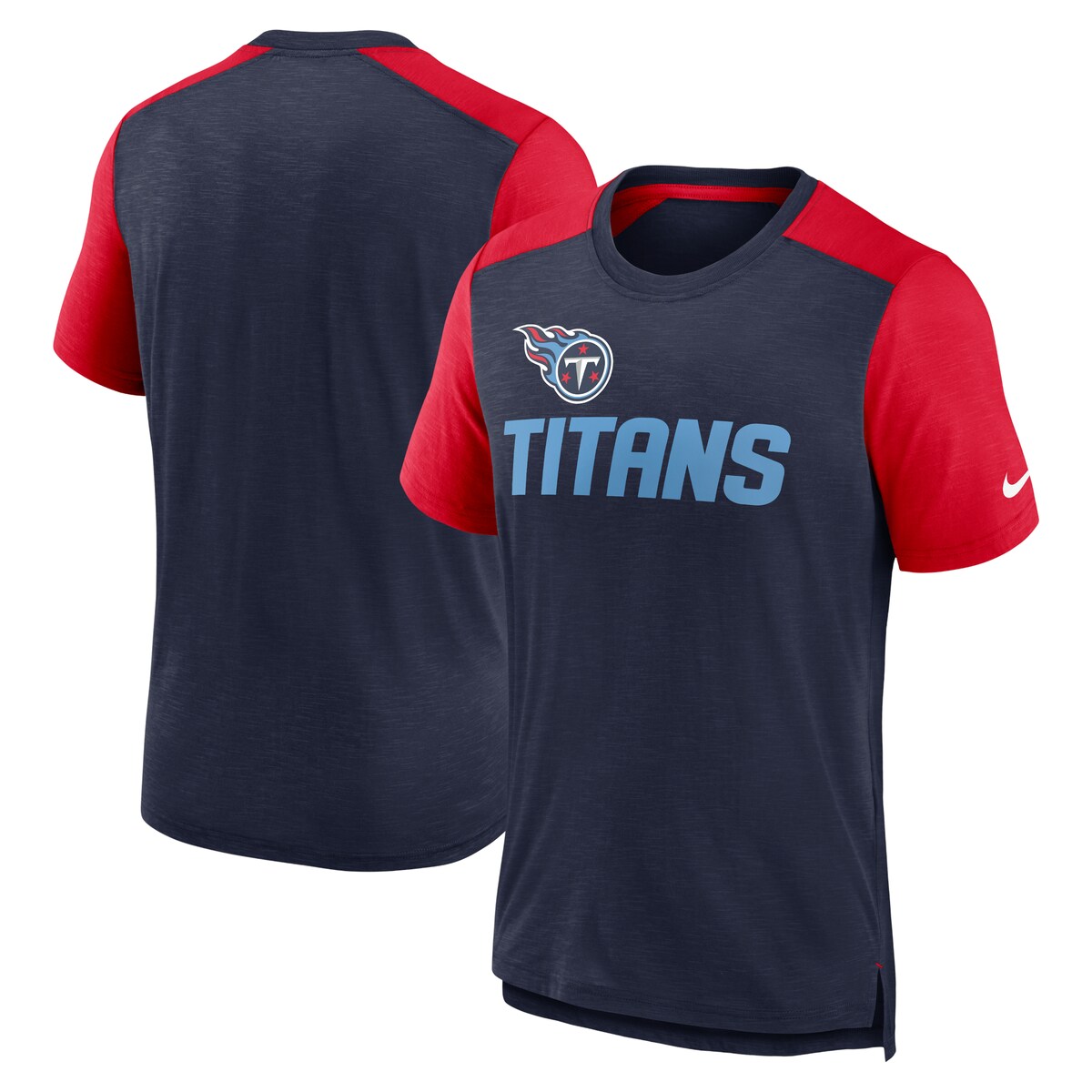 【公式グッズ】NFL タイタンズ Tシャツ Nike/ナイキ メンズ ヘザーネイビー (22 Men's Nike Colorblock Team Name SST)