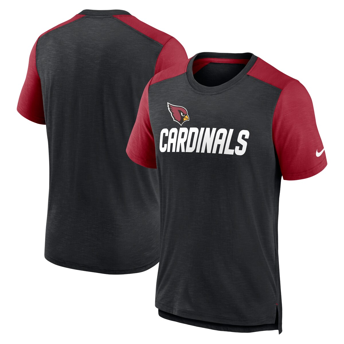 【公式グッズ】NFL カーディナルス Tシャツ Nike/ナイキ メンズ ヘザーブラック (22 Men's Nike Colorblock Team Name SST)