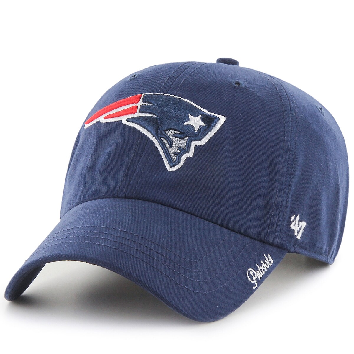 【公式グッズ】NFL ペイトリオッツ アジャスタブルキャップ '47/フォーティーセブン レディース ネイビー (NFL Womens Miata Clean Up Primary)｜Fanatics公式ストア 店