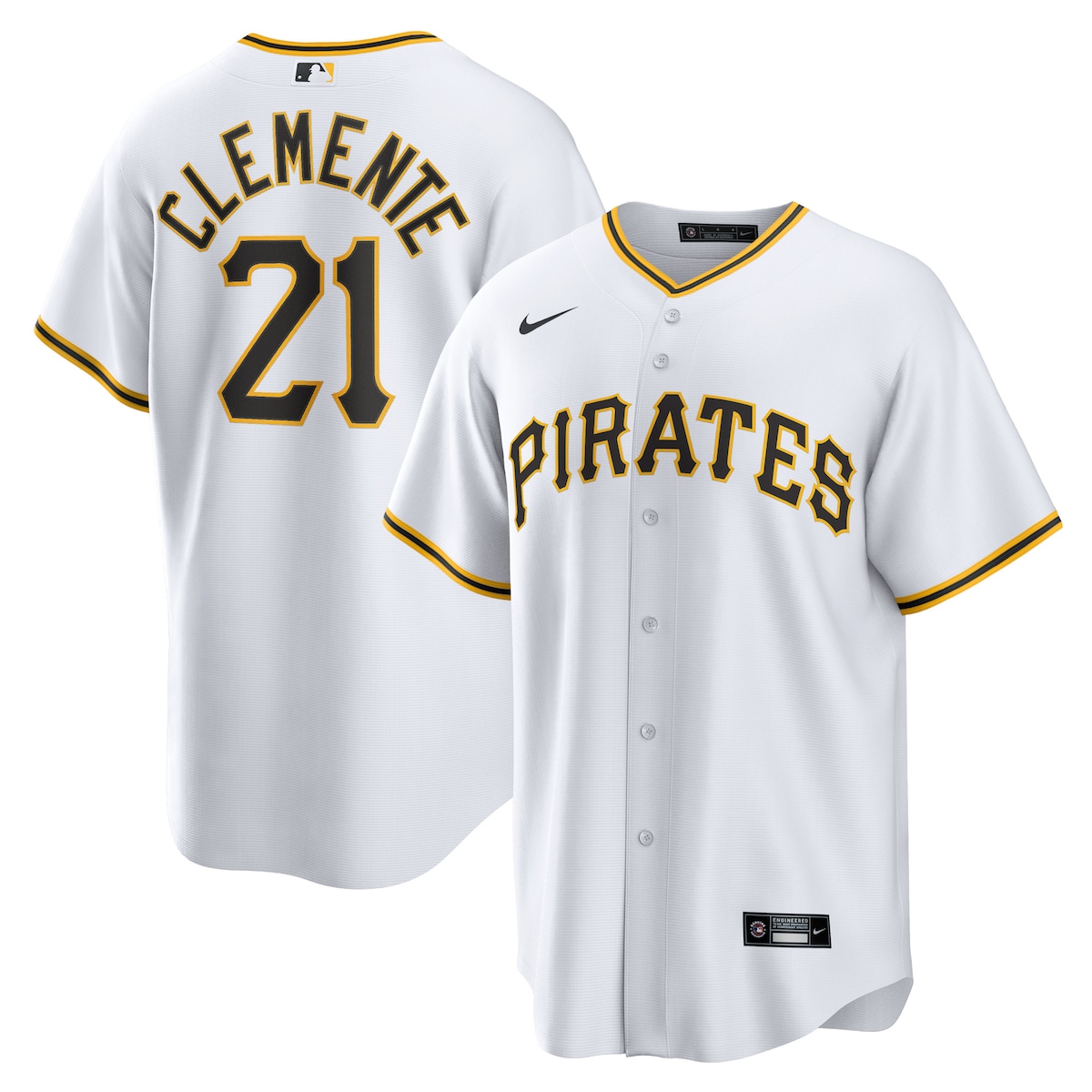 【公式グッズ】MLB パイレーツ ロベルト・クレメンテ レプリカ ユニフォーム Nike/ナイキ メンズ ホワイト (Men's MLB Nike Official Replica Player Jersey)