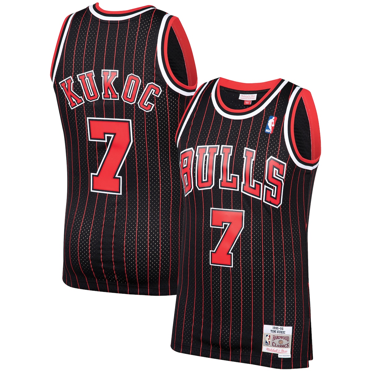 【公式グッズ】NBA ブルズ トニ・クコック ユニフォーム Mitchell & Ness/ミッチェル&ネス メンズ ブラック (MNC NBA HWC Mens Swingman Jersey)|Fanatics公式ストア 店